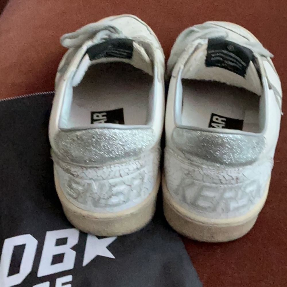 Golden Goose Ball Star Silver Star & Heel Tab Sneakers - Picture 4 of 7